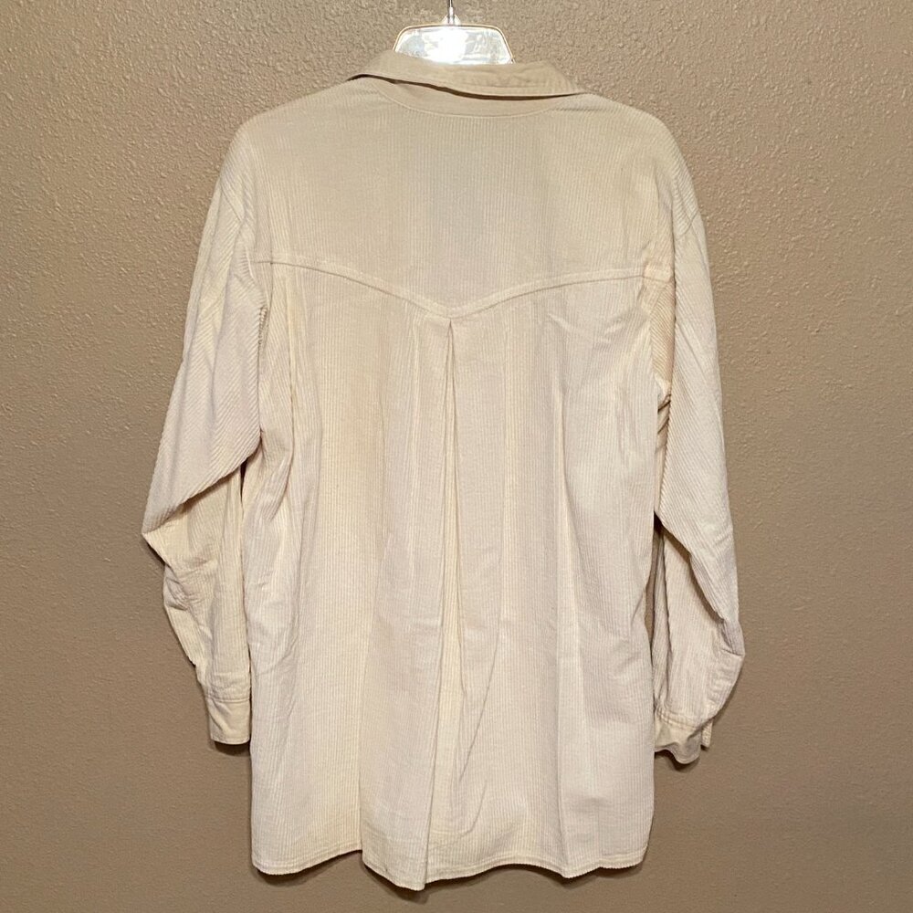 Vintage Nadia Women's Corduroy Beige Button Up Barn Chore Jacket Size Approx M/L - Picture 2 of 12